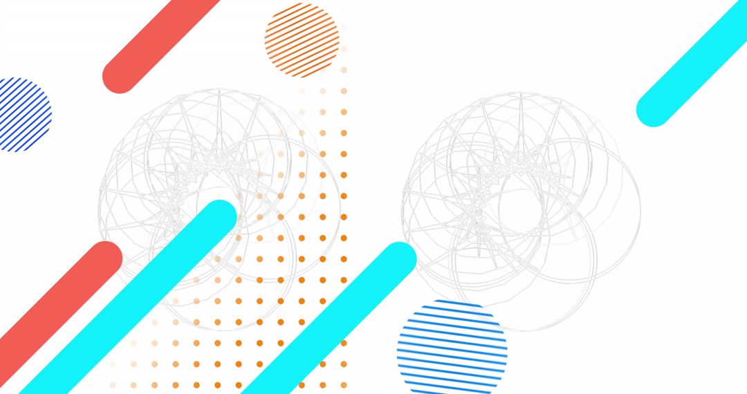 Abstract Geometric Shapes and Circles Design