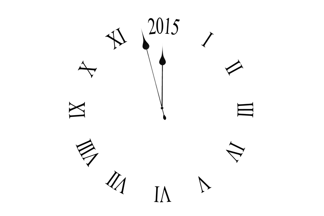 Countdown Clock Hands on Transparent Background