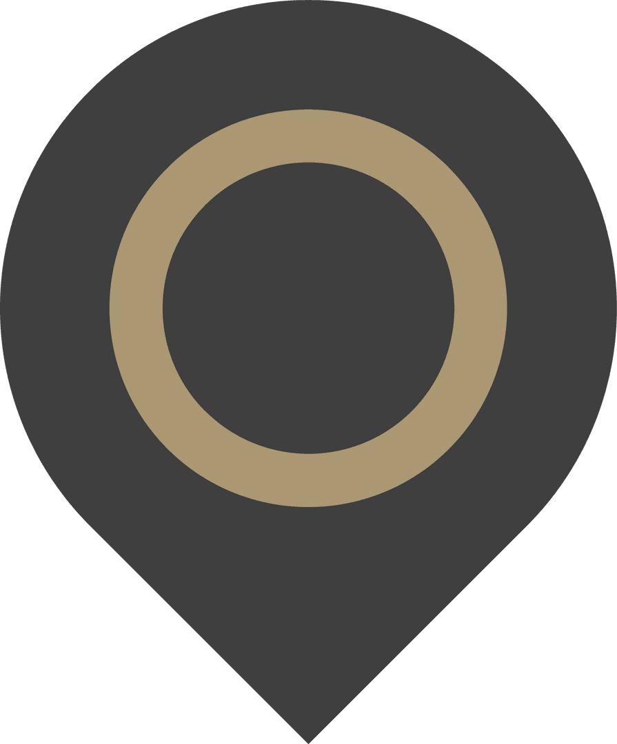Minimalist Location Map Pin Icon Transparent Background