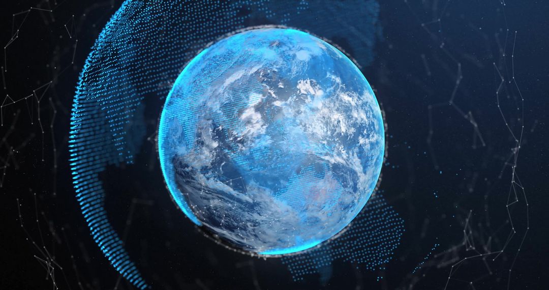 Digital Globe with Network Connections and Technology Interface