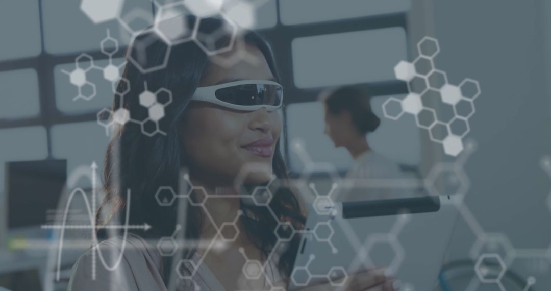 Innovative Female Scientist Using Virtual Reality for Research