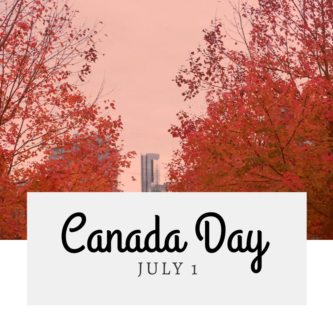 Canada Day Celebration Amidst Autumn Maple Trees