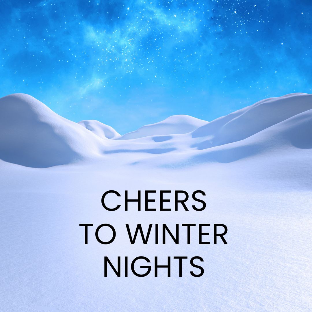 Starry Winter Night with Snowy Landscape - Download Free Stock Templates Pikwizard.com