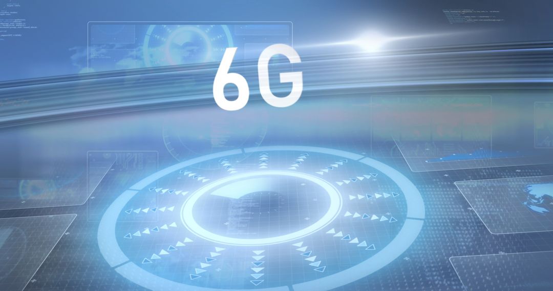 6G Technology with Futuristic Digital Interface