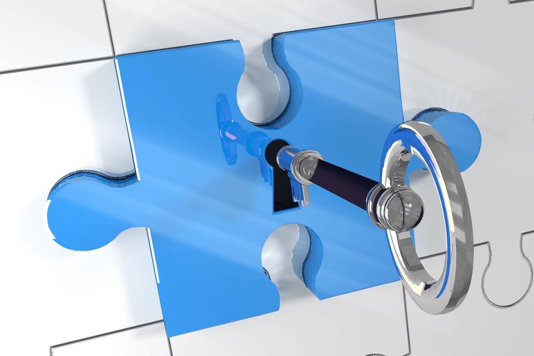 Puzzle Piece and Key Riddle Solution Transparent Background