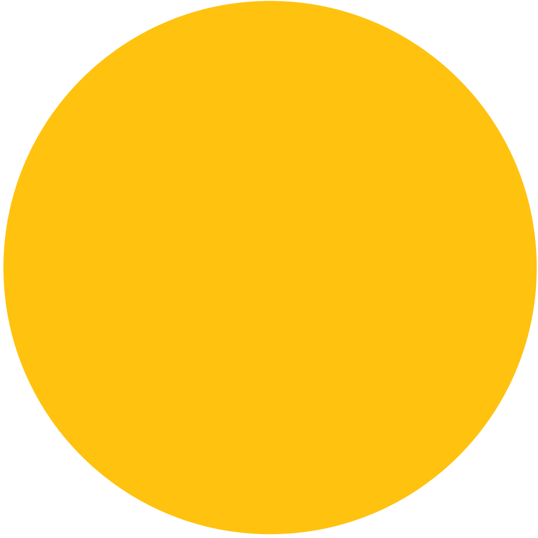 Yellow Circle Illustration on Transparent Background