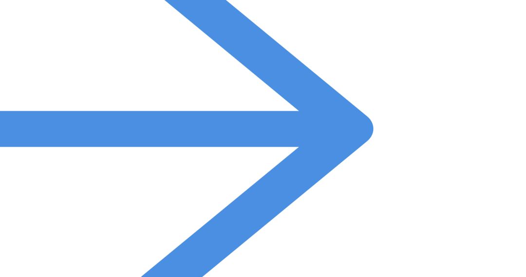 Blue Arrow Pointing Right on White Background