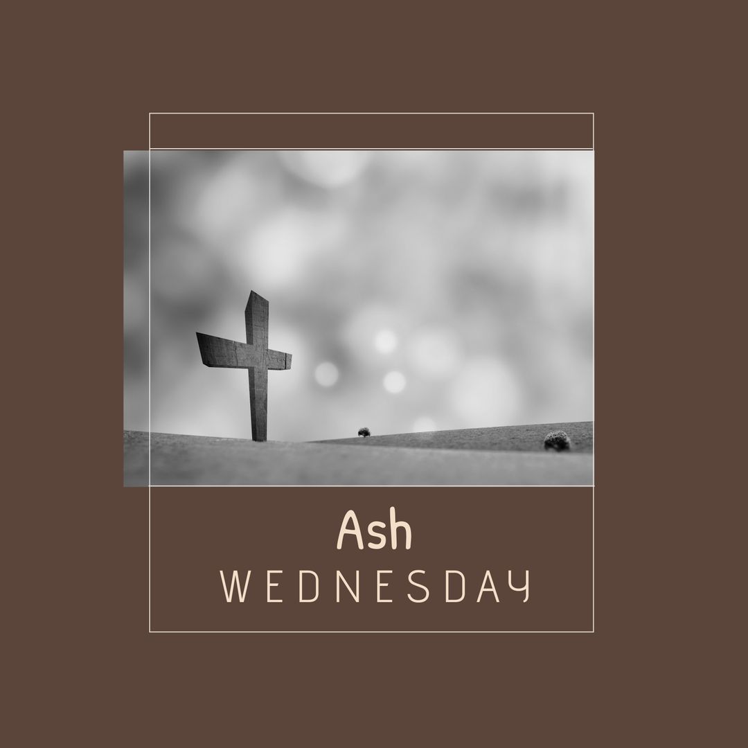 Abstract Ash Wednesday Christian Cross