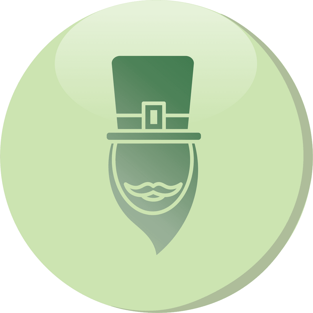 Green Leprechaun Illustration on Transparent Background