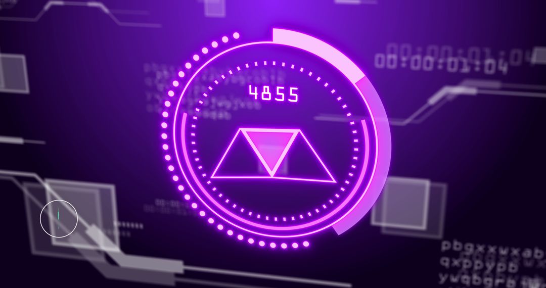 Abstract Digital Interface with Futuristic Scope Scanner