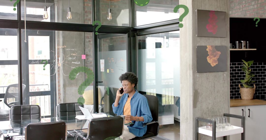 Confused Businessman Facing Challenges in Office Environment