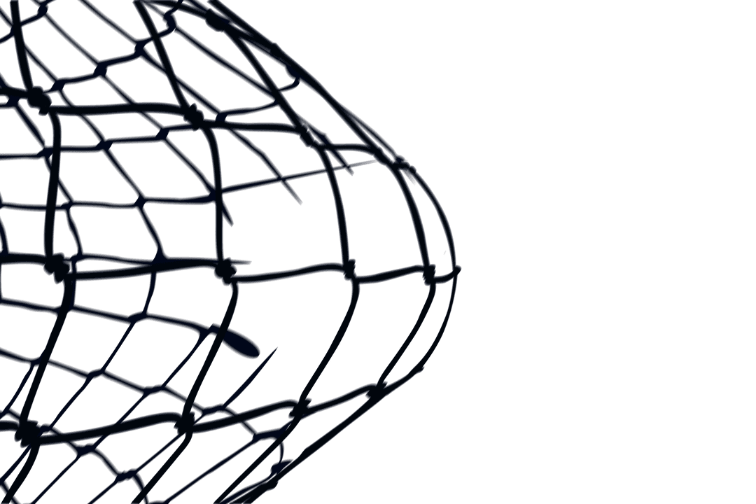 Transparent Football Goal Net on White Background Vector