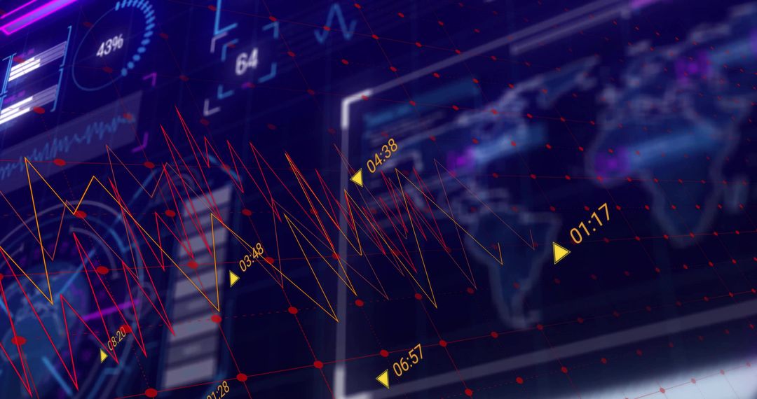 Futuristic Data Visualization with Dynamic Line Graphs