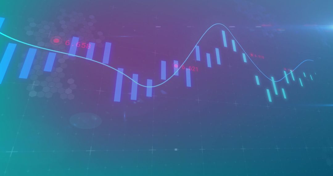 Digital Financial Data Display with Trend Analysis