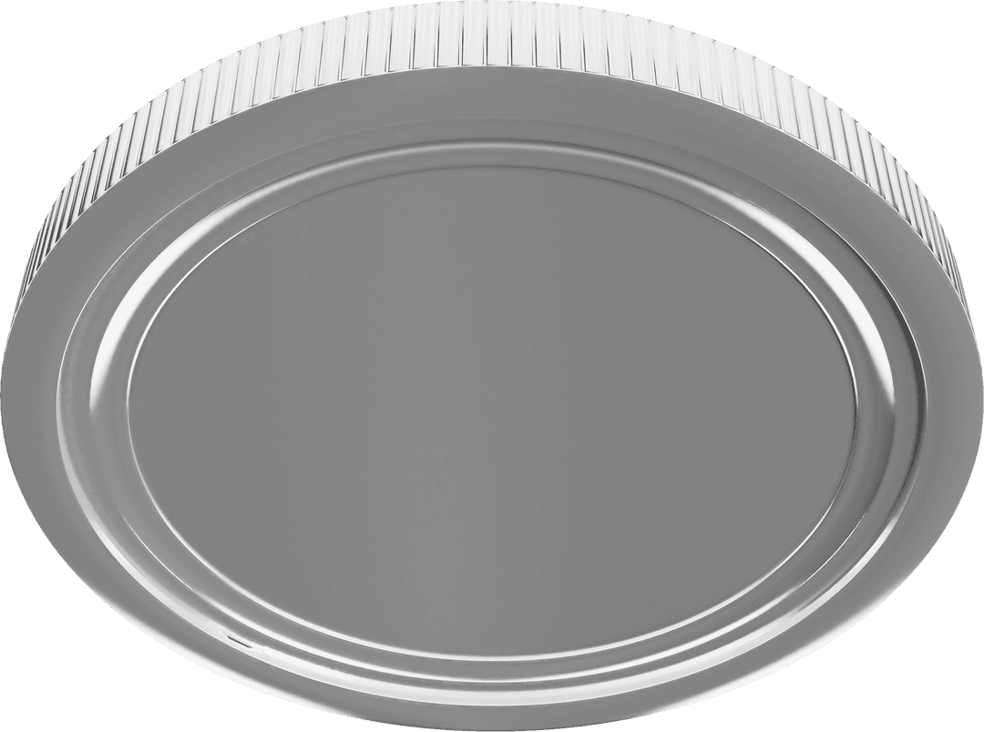 Metallic Silver Coin on Transparent Background for Finance Design