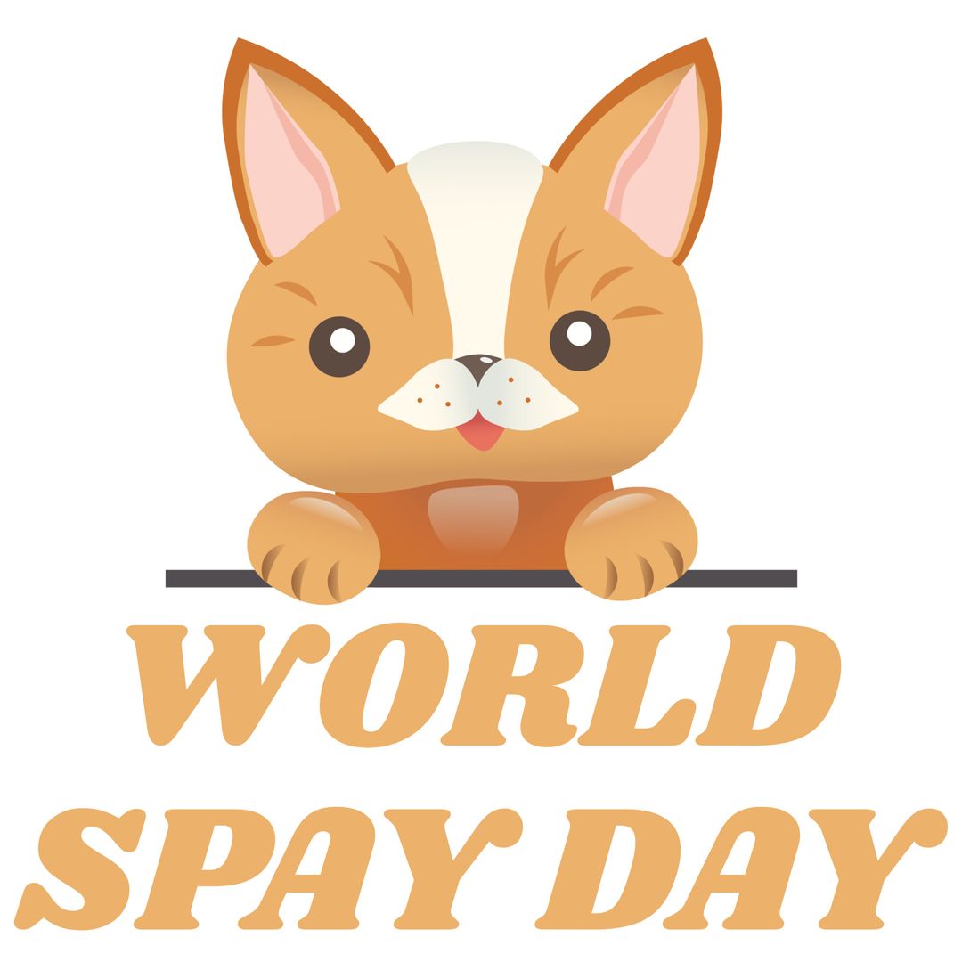 Cute Cartoon Cat for World Spay Day Awareness