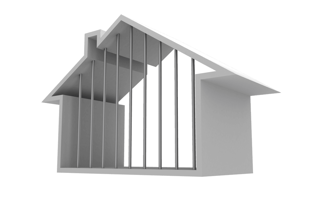 Transparent House Structure With Jail-Like Bars