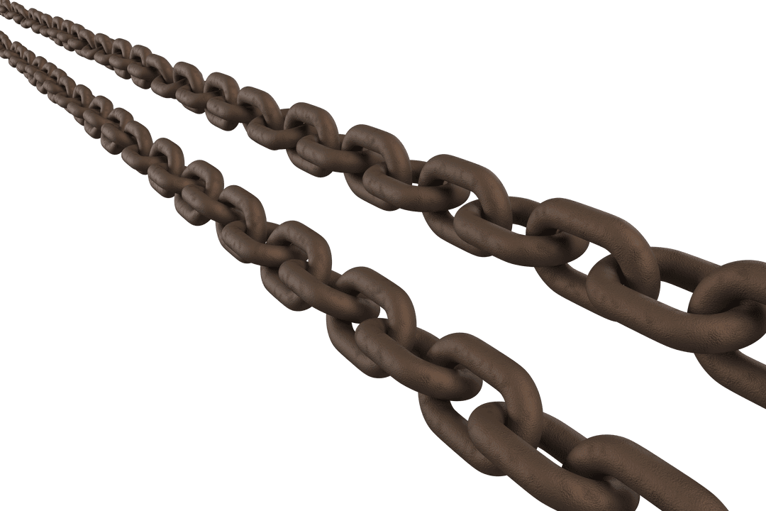 Up Close Transparent Rusty Chains Seamless Pattern Background