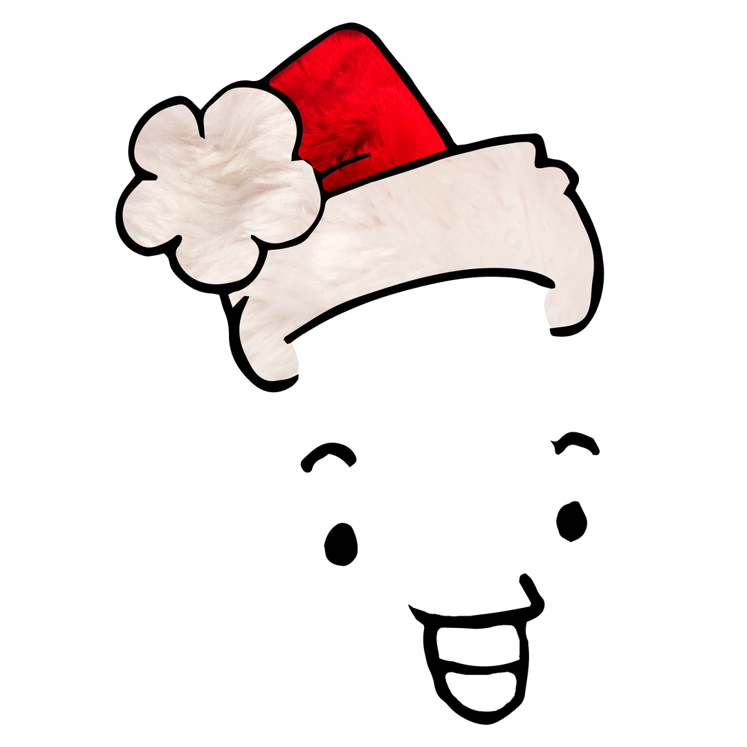 Transparent Santa Hat with Eyes and Smiley Face Illustration - Download Free Stock Images Pikwizard.com