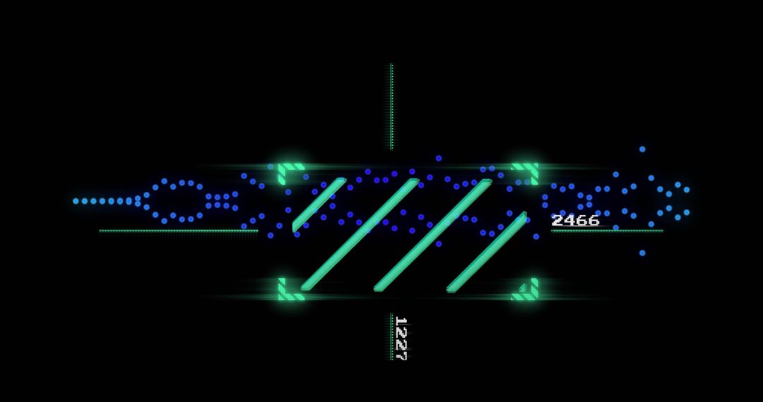 Futuristic Digital Interface Display with Neon Visuals