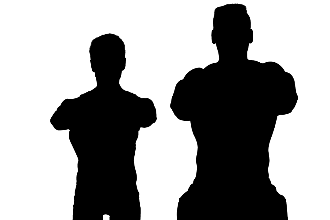 Transparent Silhouette of People Squatting Exercise Pose