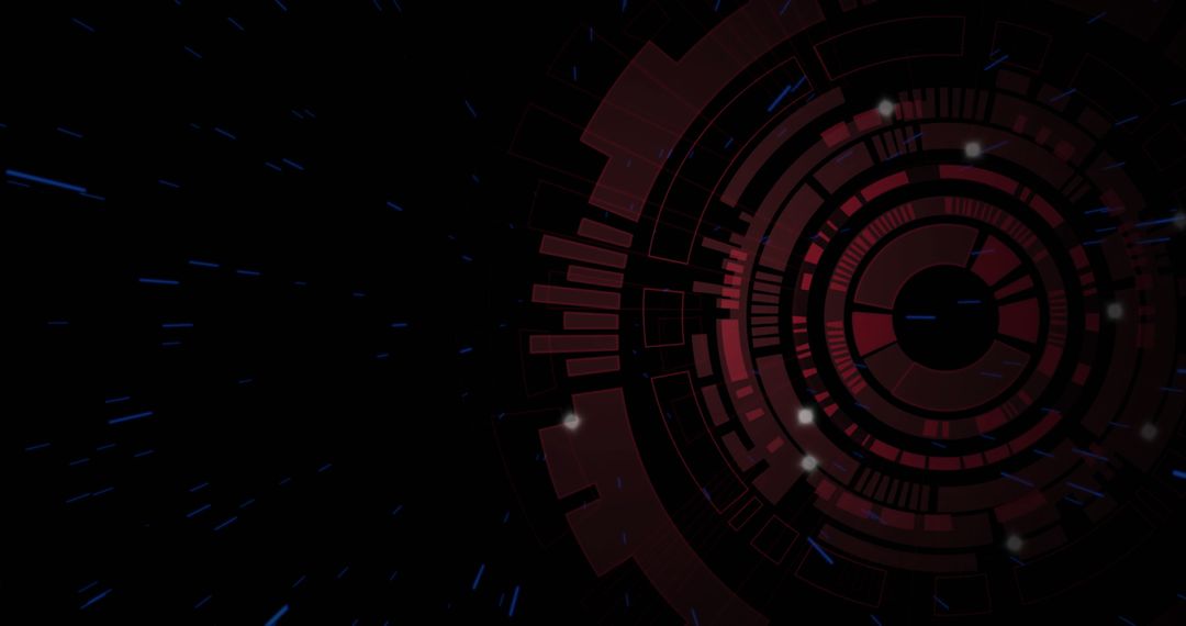 Futuristic Red and Blue Digital Interface Design