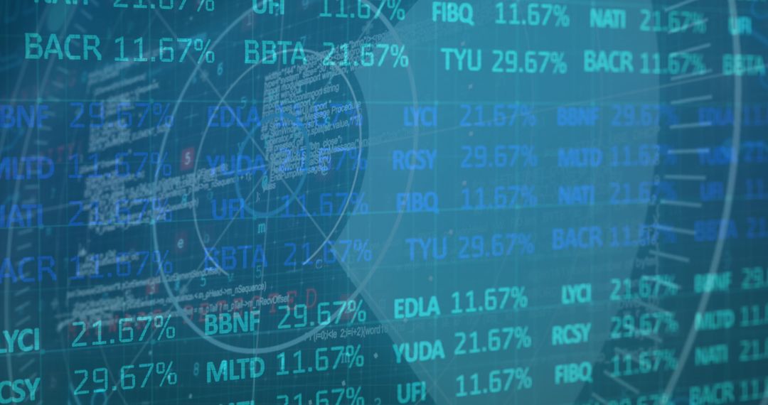 Futuristic Financial Data Visualization with Radar Interface
