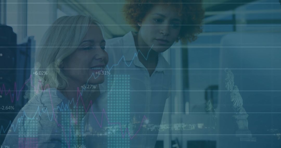 Business Professionals Analyzing Data on Interactive Screens