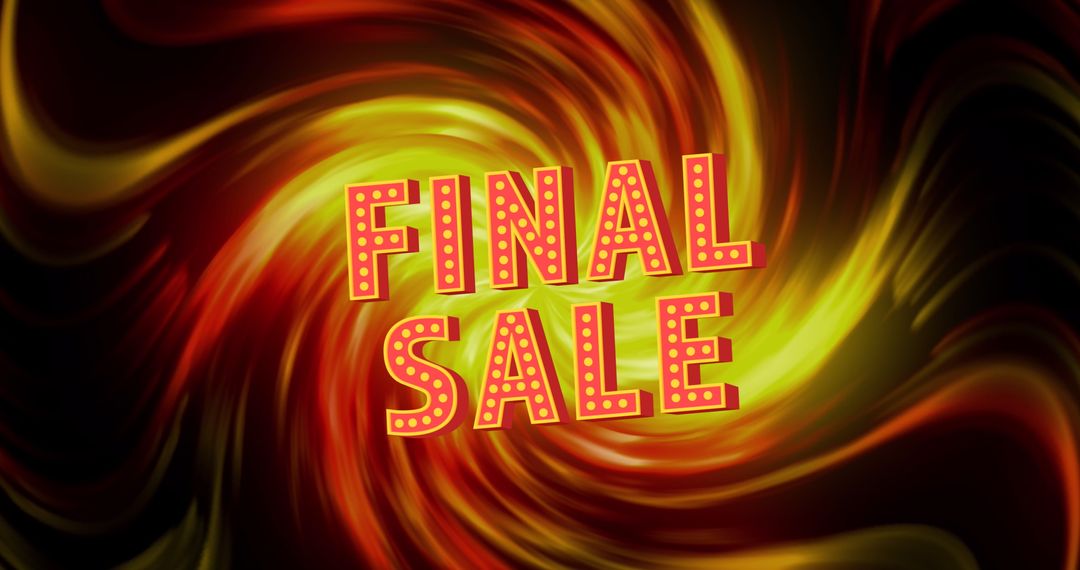 Vibrant Final Sale Display with Fiery Background