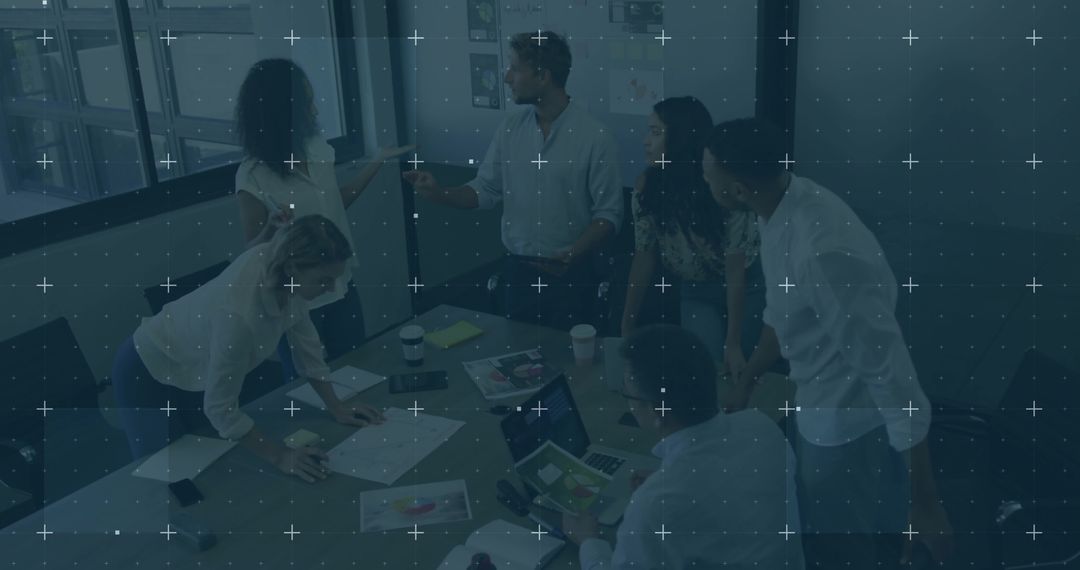 Business Team Collaboration in Modern Workspace