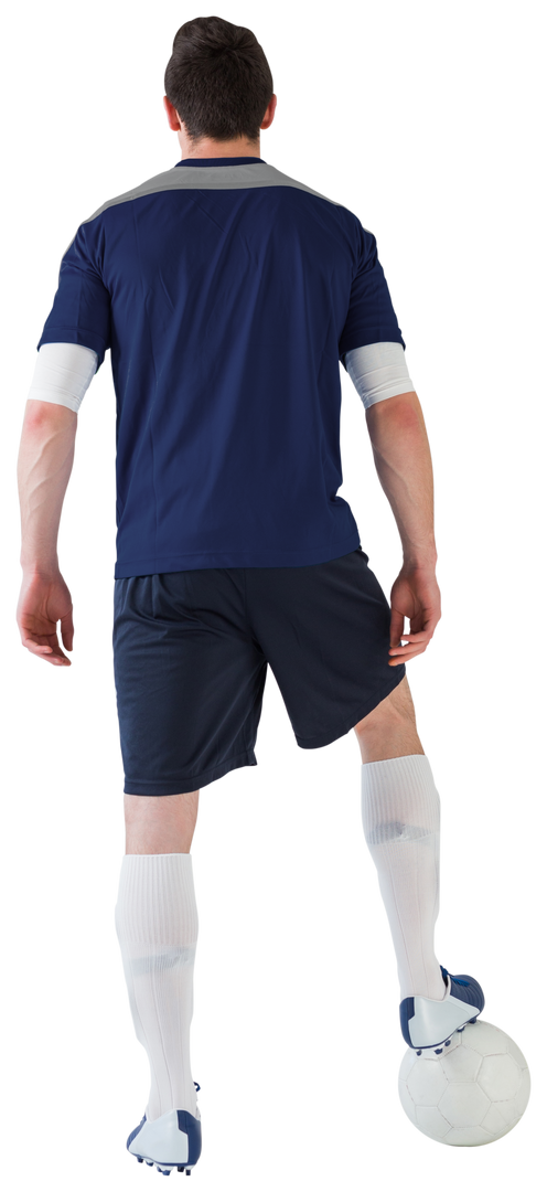 Football Player in Blue Kit Transparent Background - Download Free Stock Images Pikwizard.com