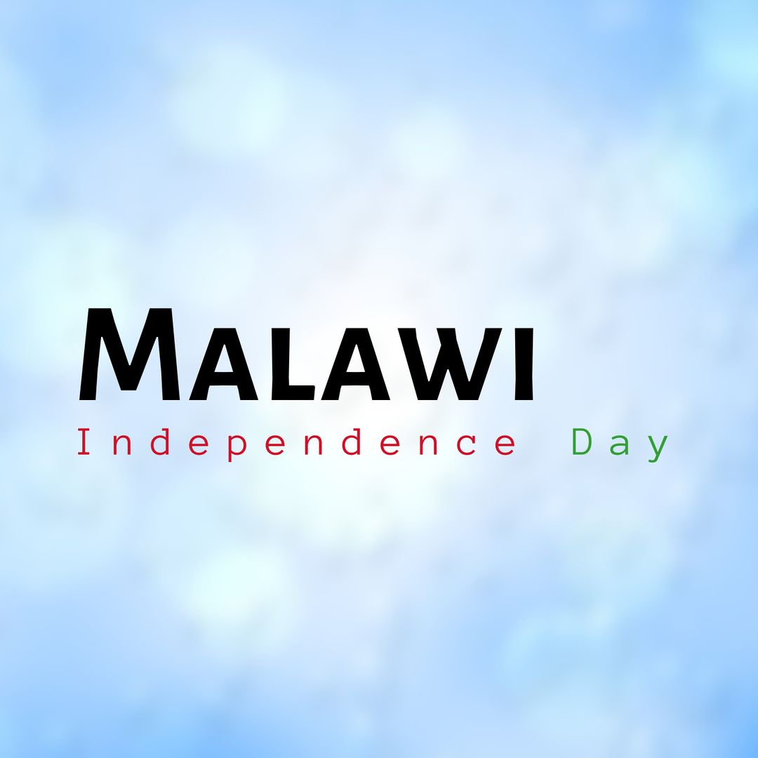 Malawi Independence Day Text Against Cloudy Sky