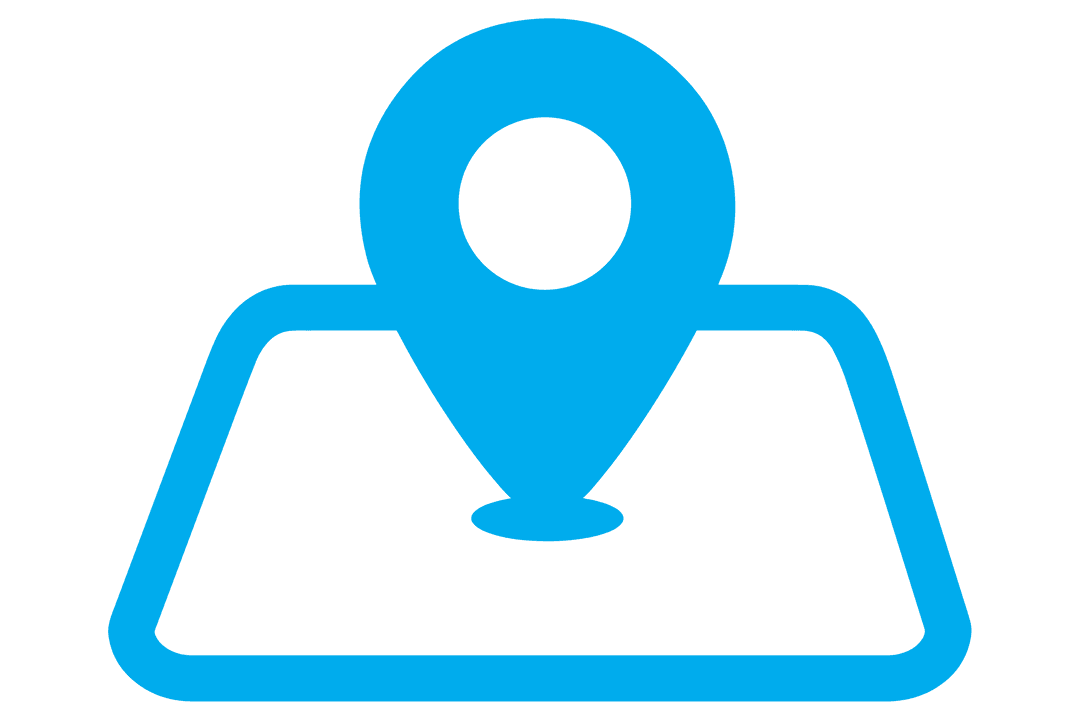 Transparent Vector Icon Showing Location Marker on Tablet