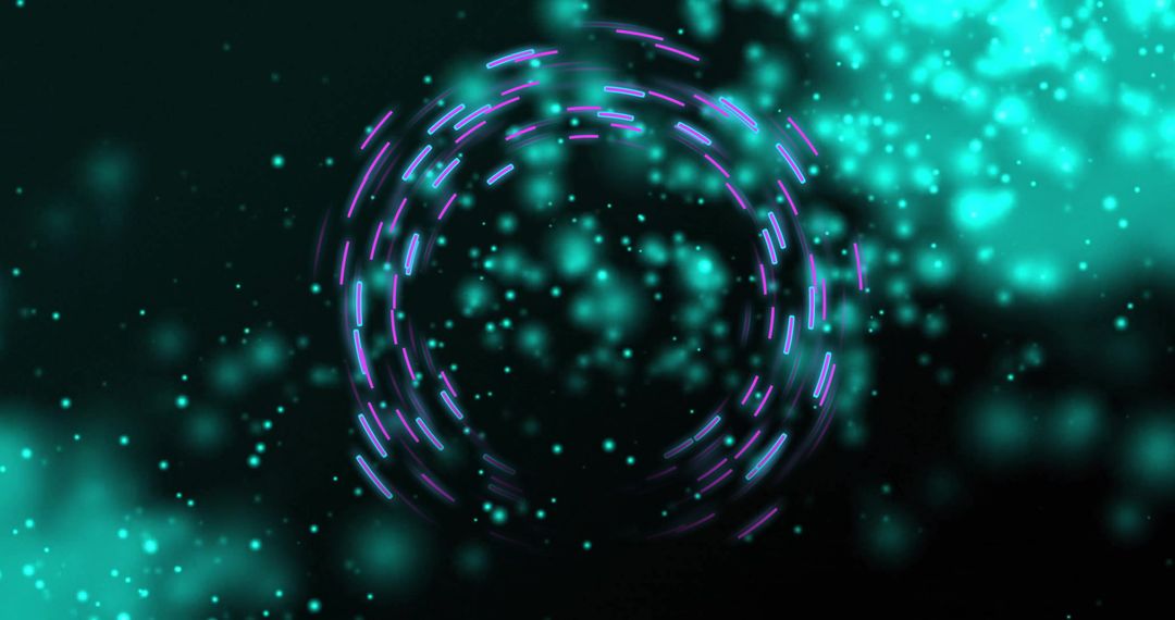 Glowing Circular Motion with Blue and Purple Particles