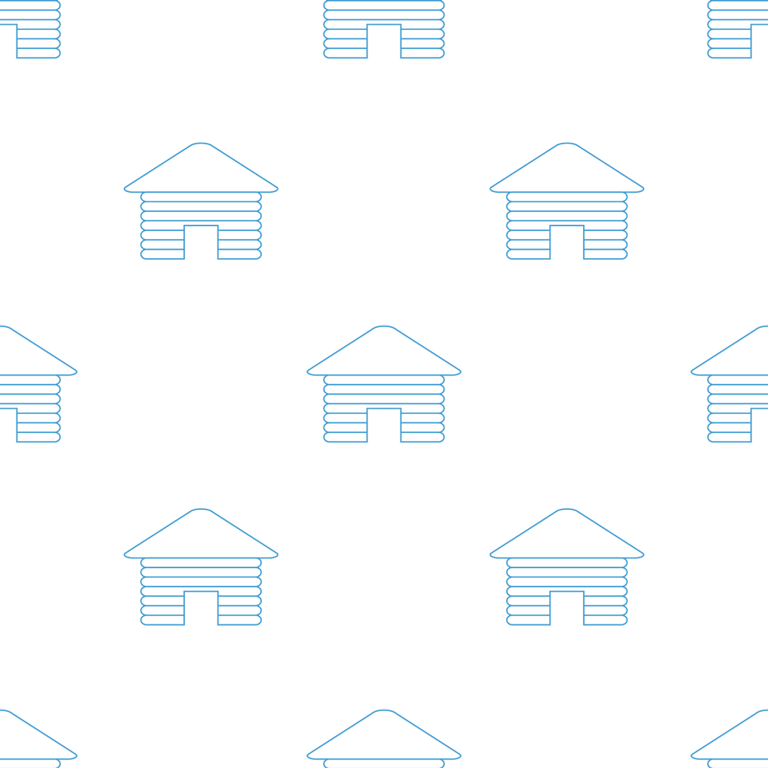 Blue House Icon Pattern Vector on Transparent Background