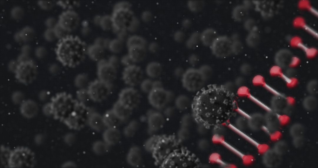 Conceptual COVID-19 and DNA Genomics Illustration