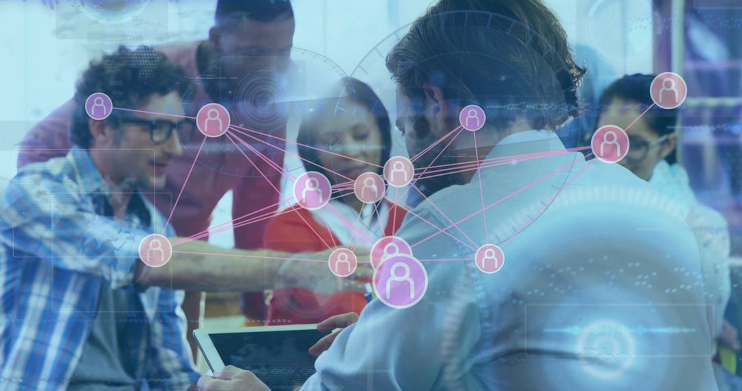 Team Collaboration Using Digital Network Diagrams at Office Meetup