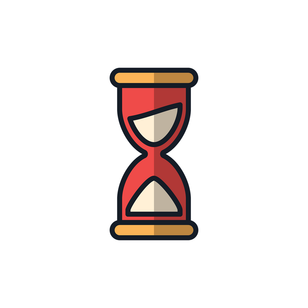 Transparent Hourglass Illustration with Red and Yellow Colors - Download Free Stock Images Pikwizard.com