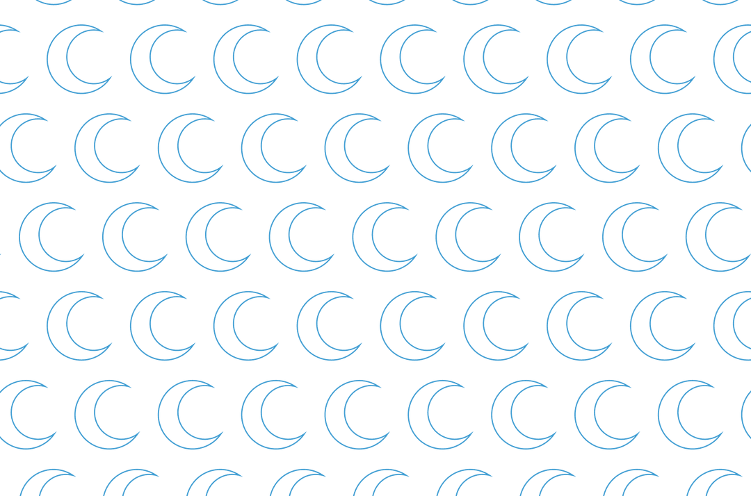 Seamless Blue Crescent Moon Pattern on Transparent Background