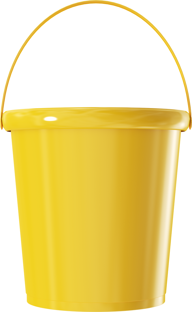 Yellow Bucket on Transparent Background for Cleaning and Domestic Use - Download Free Stock Images Pikwizard.com