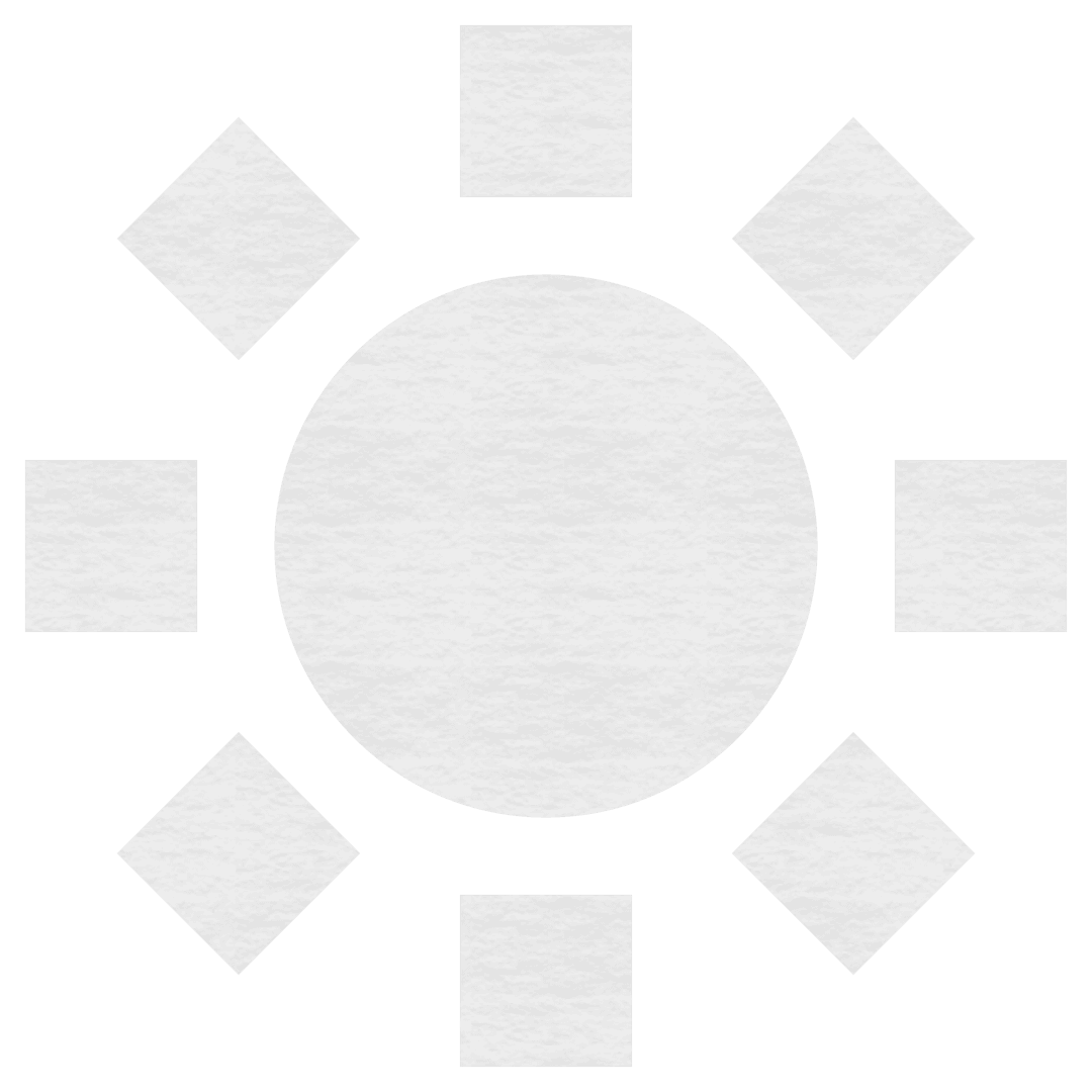 Transparent Abstract White Shapes Illustration on Transparent Background