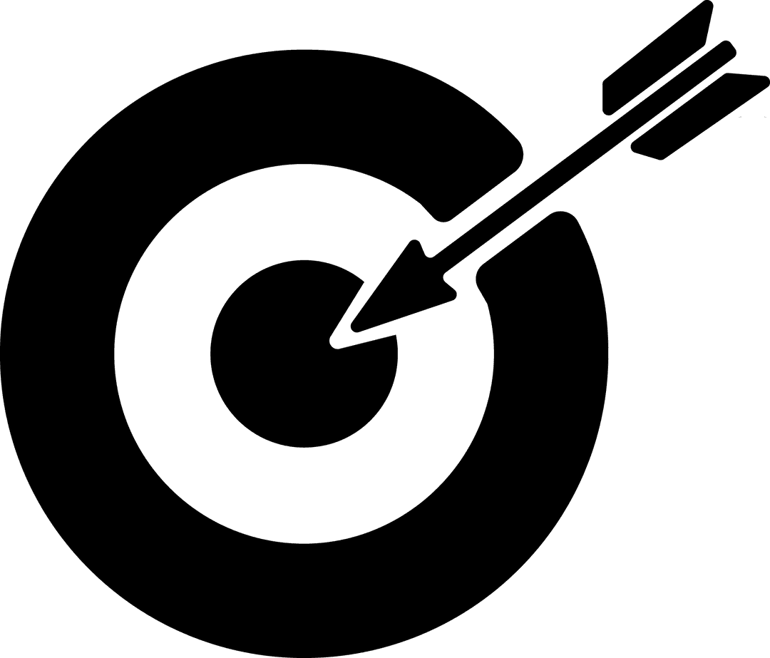 Target Bullseye Vector on Transparent Background for Goals