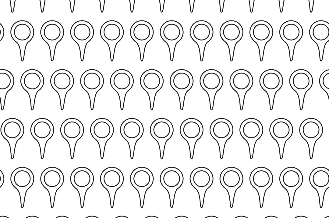 Black Seamless Geometric Pattern on Transparent Background