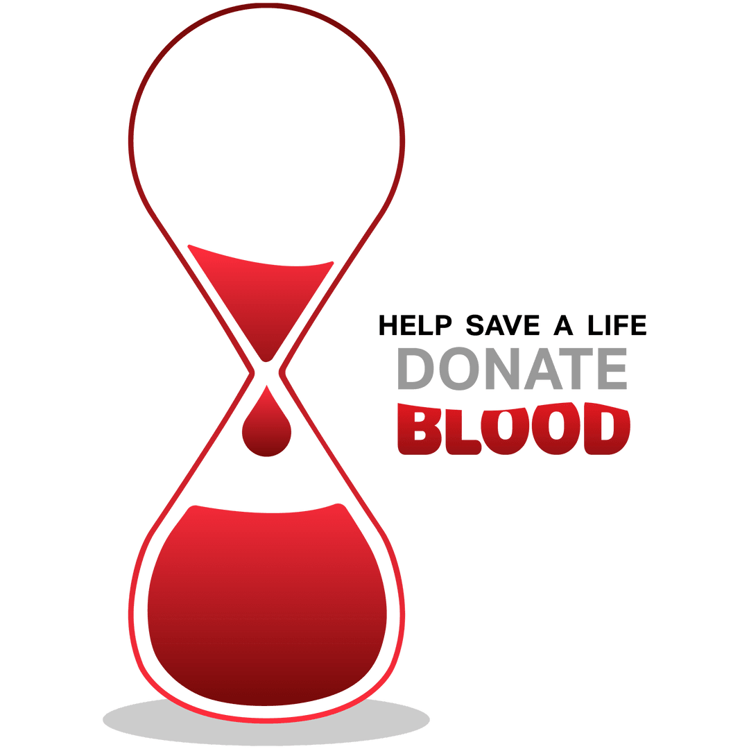 Transparent Blood Donation Graphic with Call to Action