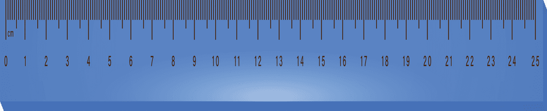 Blue Ruler on Transparent Background for School and Work Use