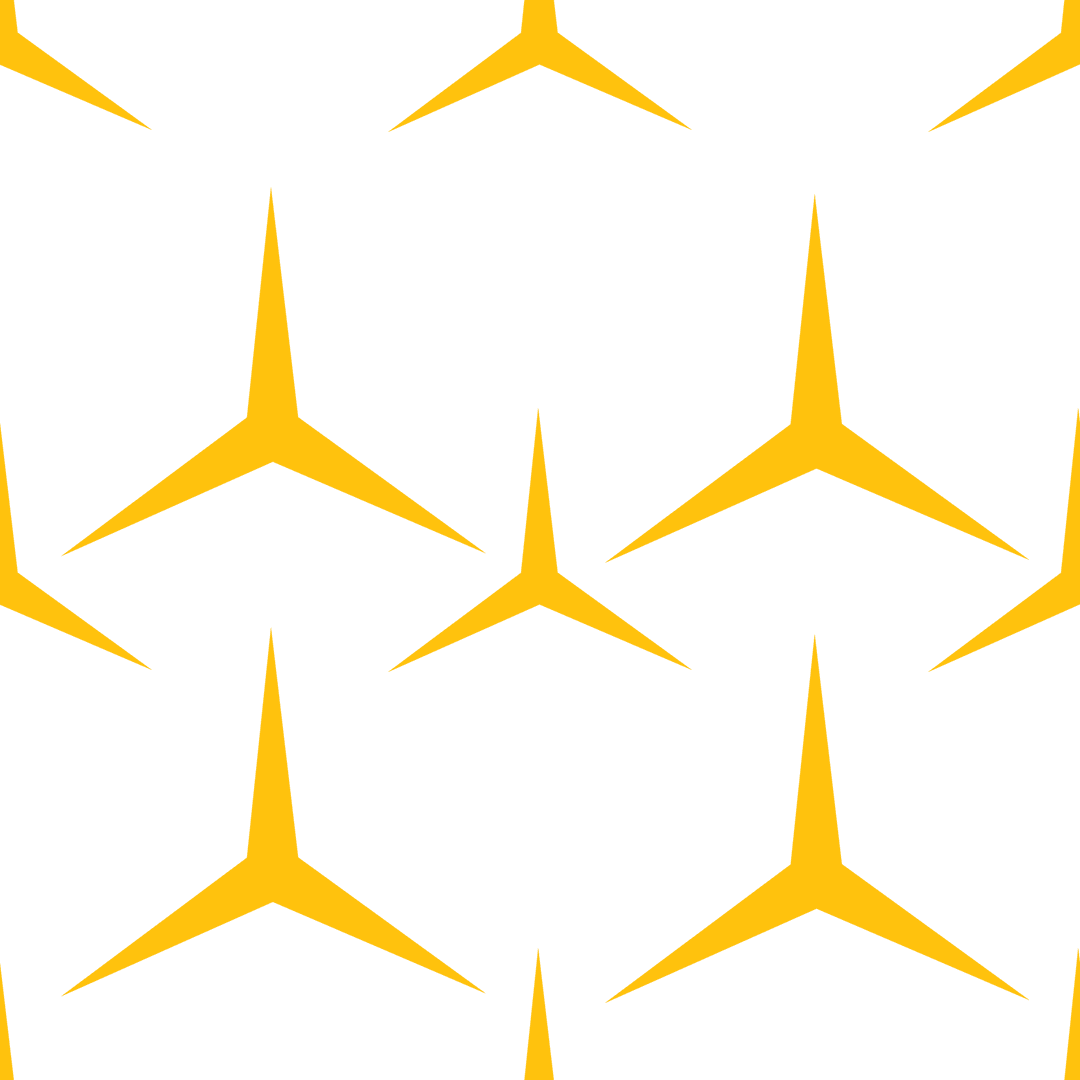 Yellow Geometric Patterns on Transparent Background