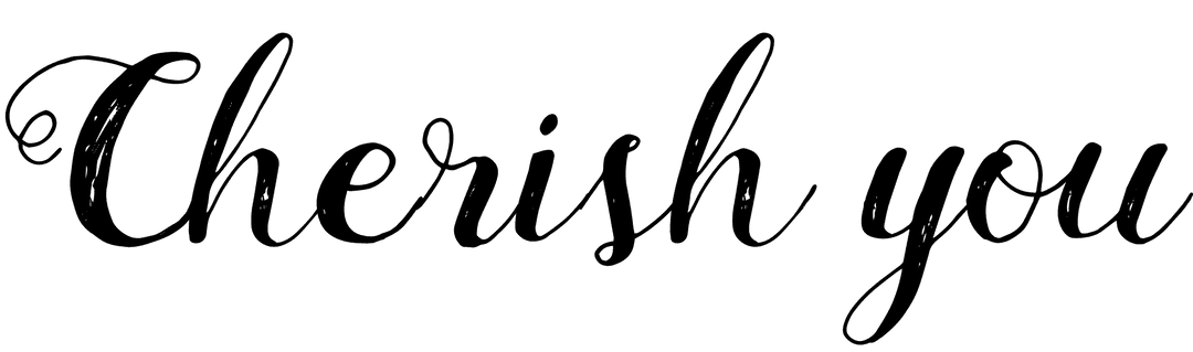 Cherish You Text Illustration on Transparent Background