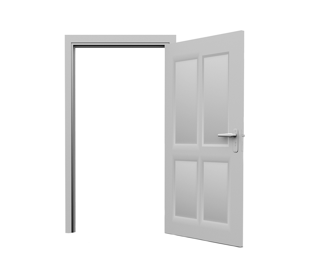 White Open Door on Transparent Background Isolated Digital Illustration - Download Free Stock Images Pikwizard.com