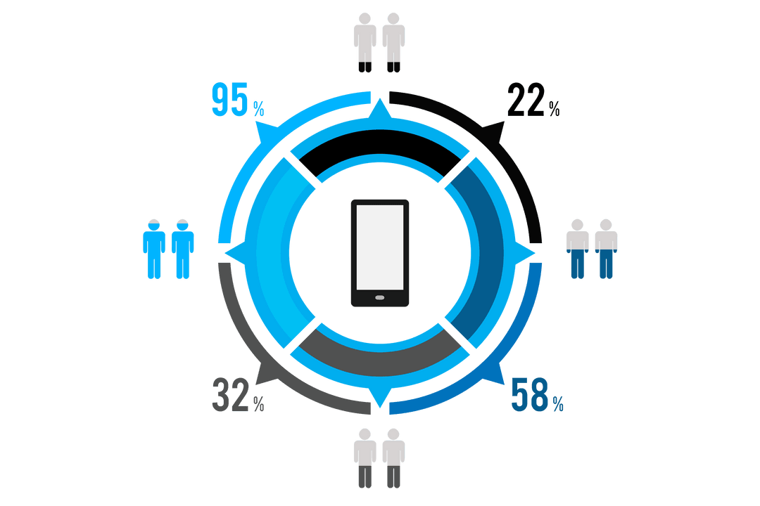 Transparent Digital Communication Cohort Illustration Design