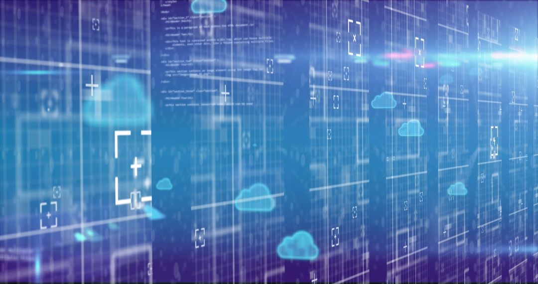 Abstract Digital Cloud and Data Conceptual Background